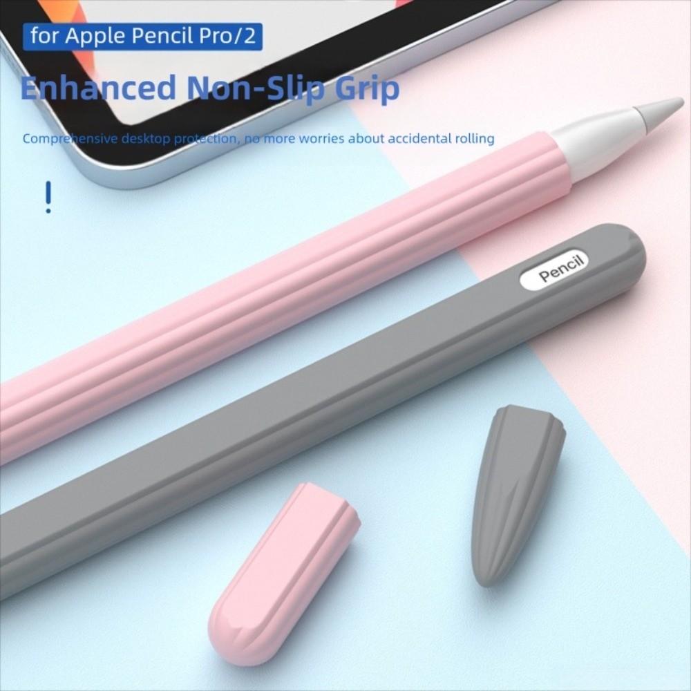 Custodia in Silicone per Matita Tablet Antiurto Antiscivolo Custodia per Stylus Ergonomica Colorata Copri Penna Touch Screen per Apple Pencil Pro/2
