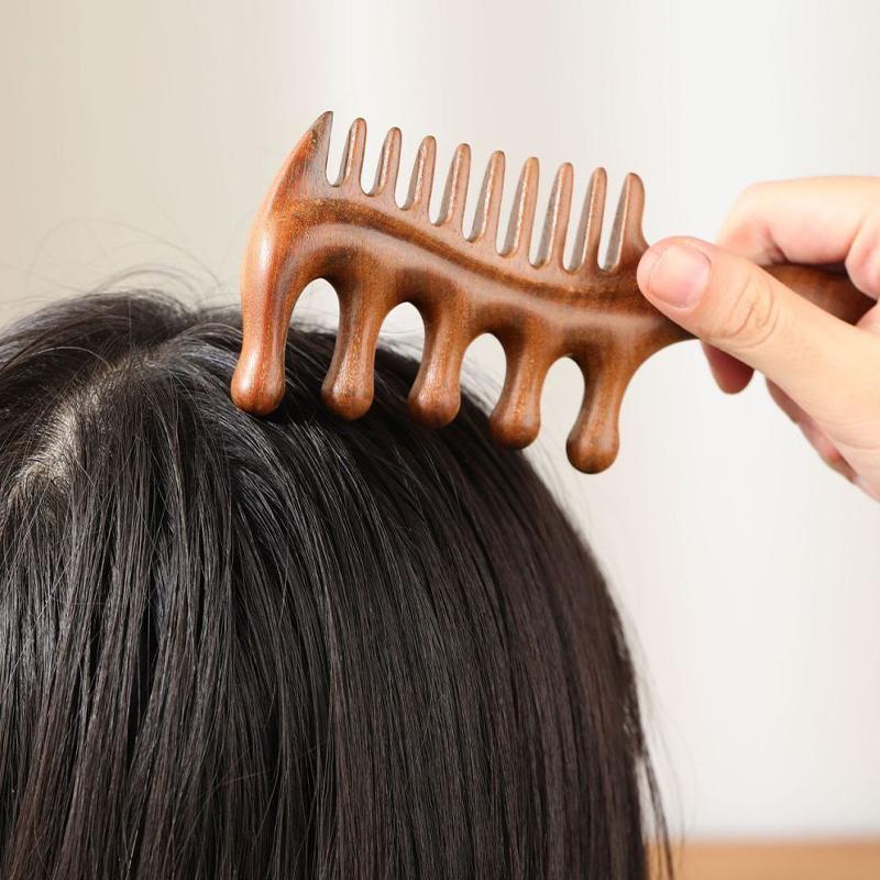 1Pcs Massage Comb Multi Functional Large Tooth Comb Plastic Comb Head Scalp Massage Wide Thick Meridian Massage Comb