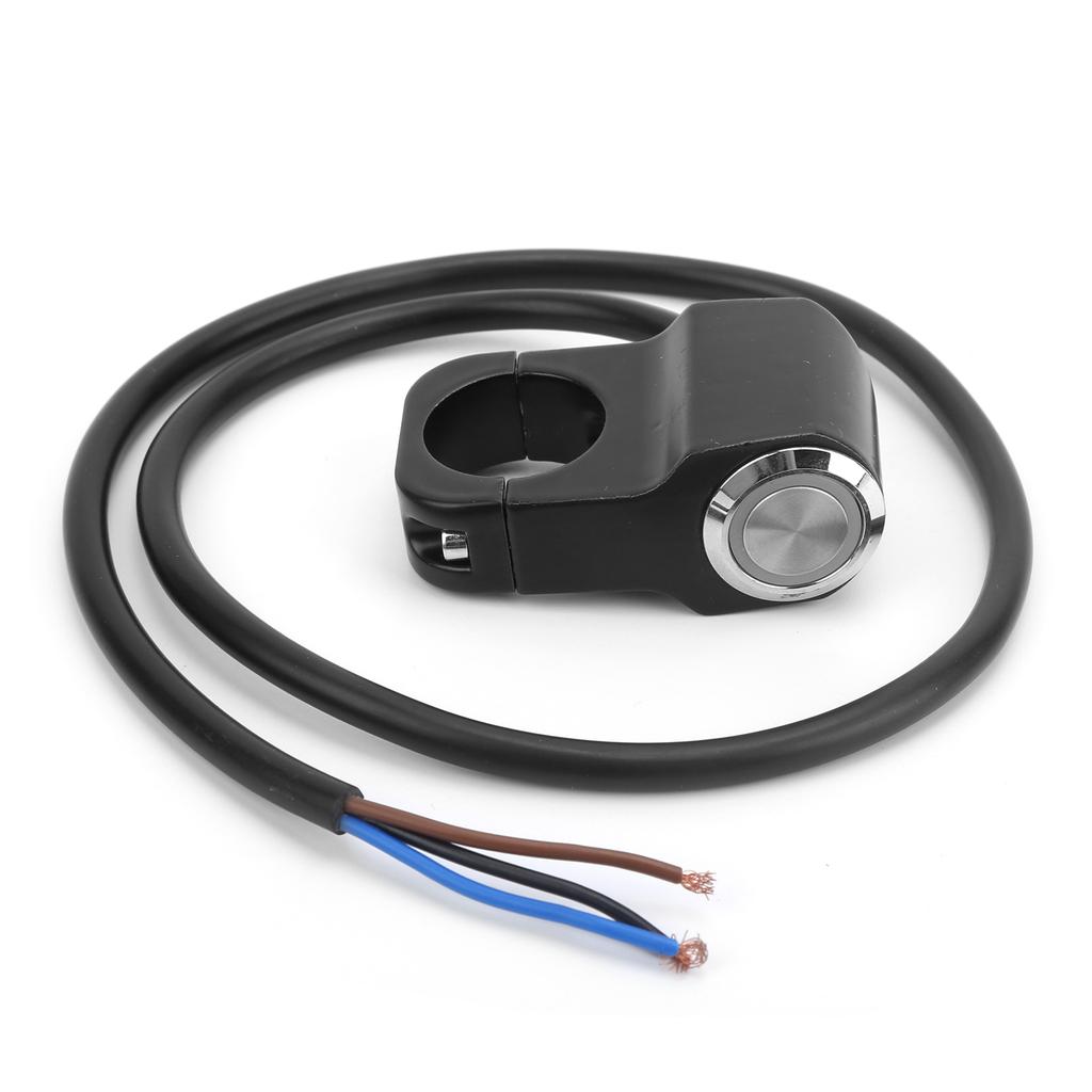 Handlebar Switch Push Button W Light Reset Lock Universal for Motorcycle with 22mm HandlebarRed Light
