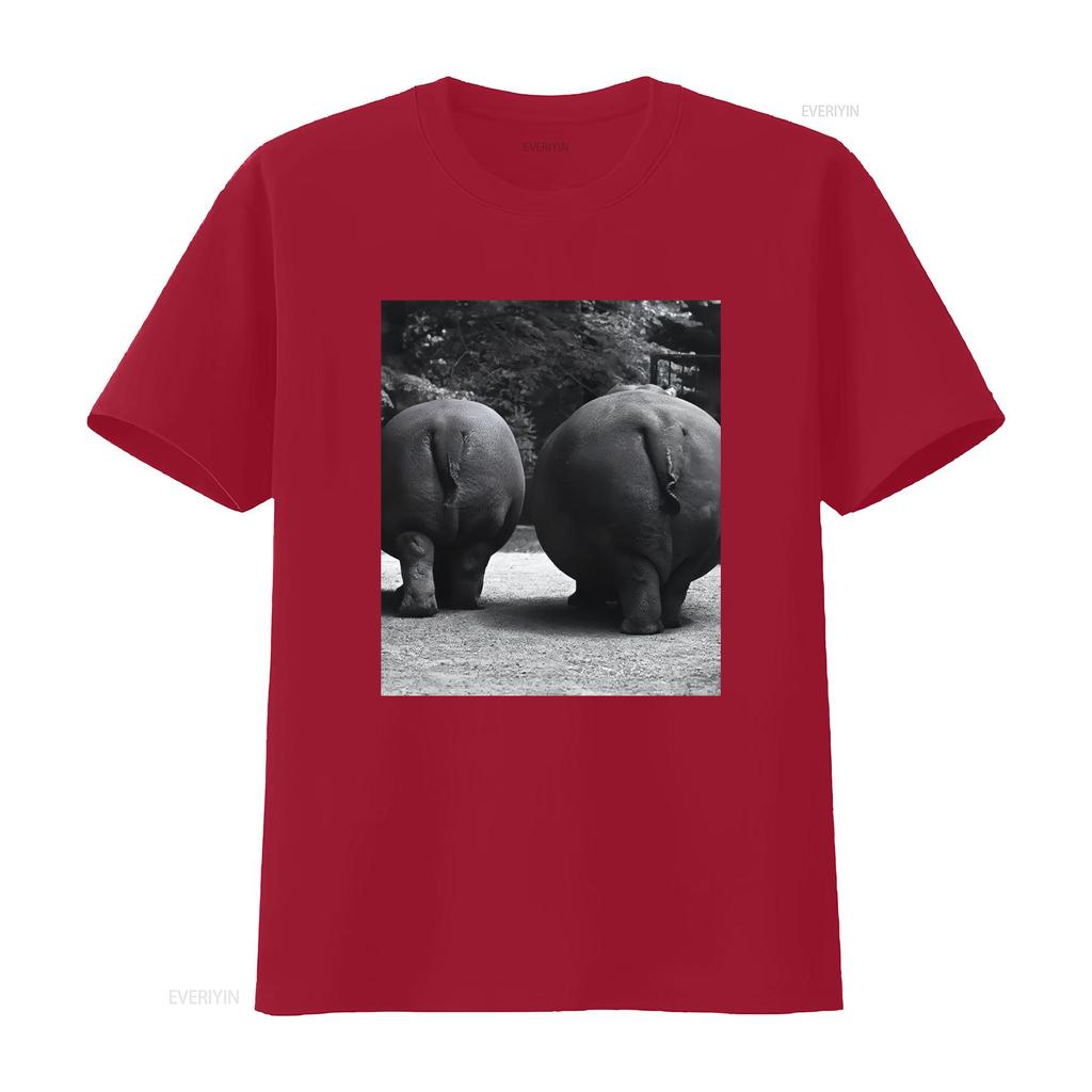 Hippos Bottoms T Shirt Vintage Breathable Graphic Slightly Comfortable Designer Clothes Fashion