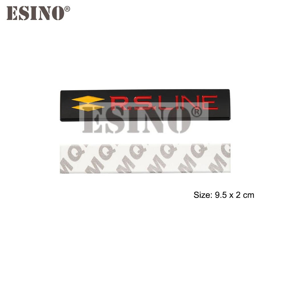 Car Styling 3D Metal Chrome Zinc Alloy Emblem Badge for Renault RS Line Clio Captur Megane Kadjar Arkana Koleos Sandero Safrane