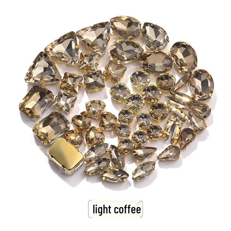 Ručně šité smíšené drápkové křišťálové skleněné kamínky pro svatební šaty a doplňky k náramkům