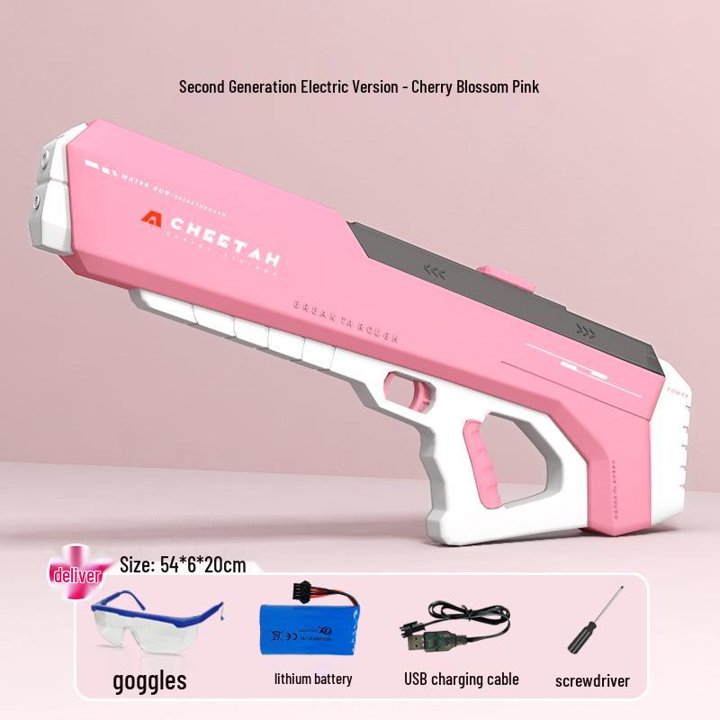 High-Pressure Automatic Water Absorption Squirt Gun - Powerful & Continuous Spray Toy for Kids.