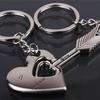 2Pcs Key Chain Heart Multipurpose Zinc Alloy Creative Lovers Keychains for Car Key