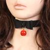 Bell Bow Tie PU Leather Necklace for Women Sex Slave Bdsm Bondage Collar Sexy Toys for Couples Sex