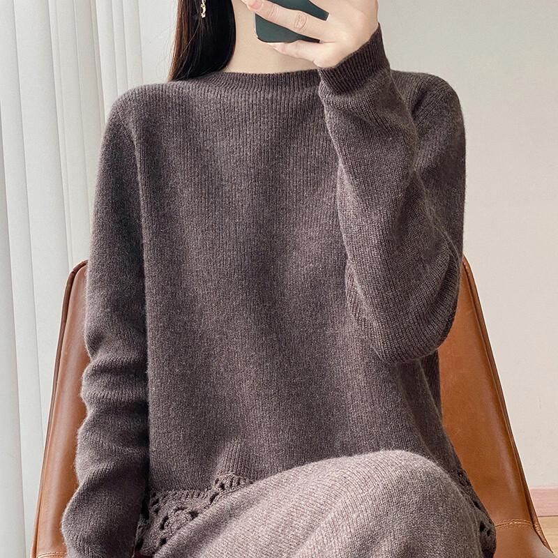 Women's 100% Wool Mock Neck Knit Pullover