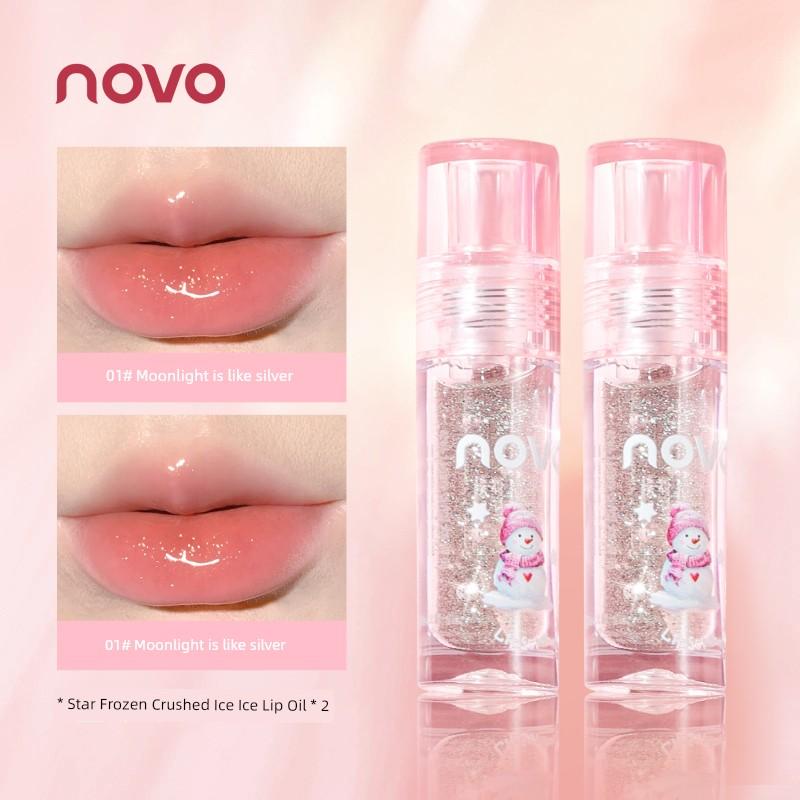 Novo Transparent Water Light Lip Gloss Full Lips Lip Essence Honey Lip Gloss Moisturizing Lip Gloss Moist Lipstick Water Light Genuine Goods