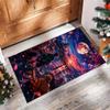 Soft Crystal Velvet Floor Rug,Demon Slayer Anti Slip Decorative Carpet, Plush Area Mat For Indoor Home Decoration