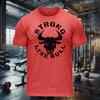 STRONG LIKE BULL GYM T-shirt - BODYBUILDING TEE, POWERLIFTING TEE, MUSCLE TEE
