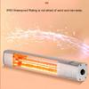 1500W Infrared Heater Indoor Outdoor Wall Patio Heater IP65 Waterproof 30 Square Meters Coverage 3S Fast Heating