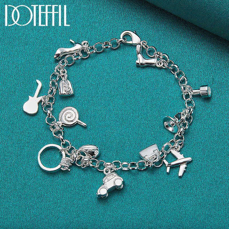 Módní přívěskový náramek 925 Sterling Silver Party Krásné šperky