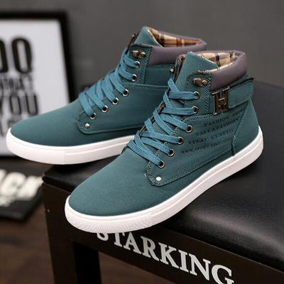 Autumn Spring New Men's Shoes High Top Board Shoes Retro Recreational Lacing Men's Outdoor Sports Sneakers Boots H281