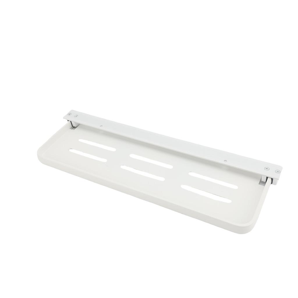2 Stück kleine klappbare Wandregale Weltraum-Aluminium faltbare Regale 90 Grad hochklappbar für Nachttisch Toilette Waschküche Weiß