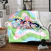 1pc Powerpuff3 Blanket, Gift, for Men and Women, Soft Blanket, Good for Sofa Bed Couch Travel, Lightweight Flannel Blanket