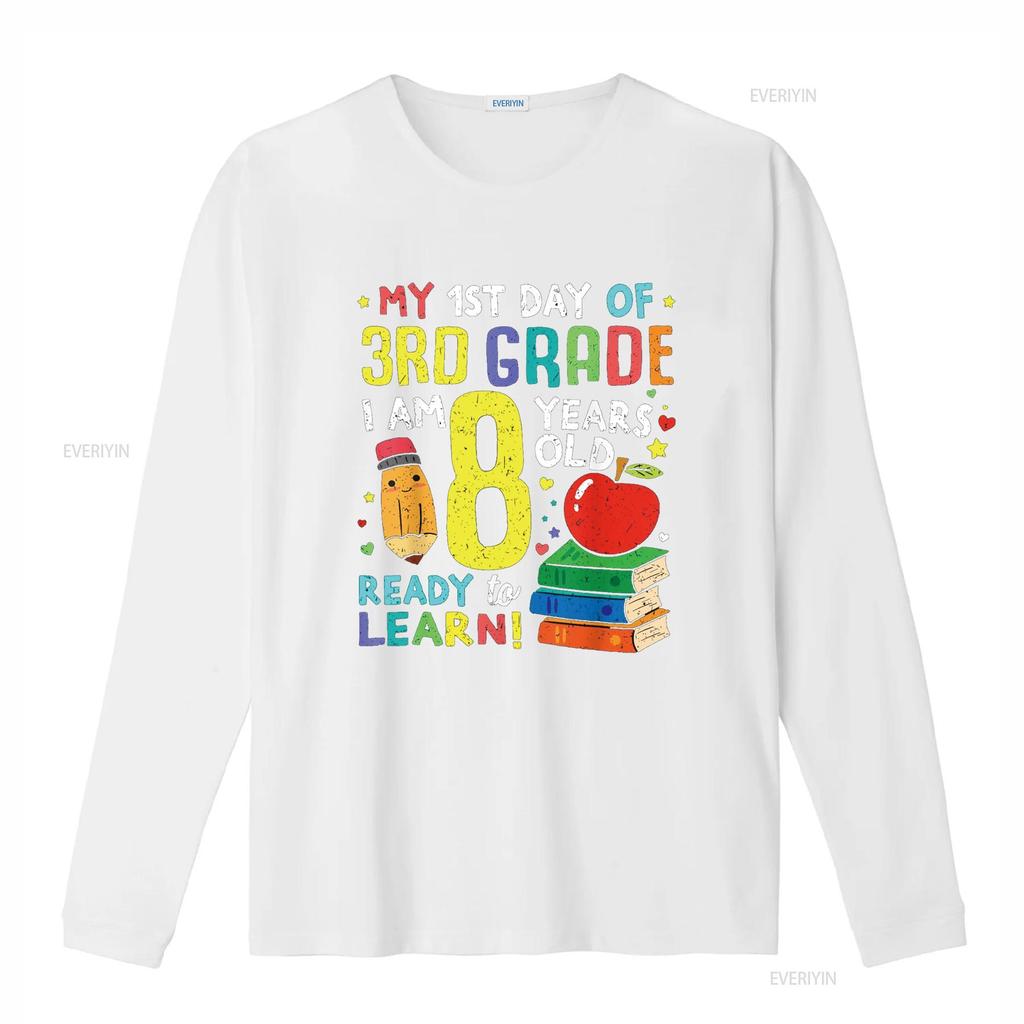 3rd Grade Back to First Day of School T Shirt Boys Girl  vintage Washed streetwear Top For Everyday Wear fashion Stretched