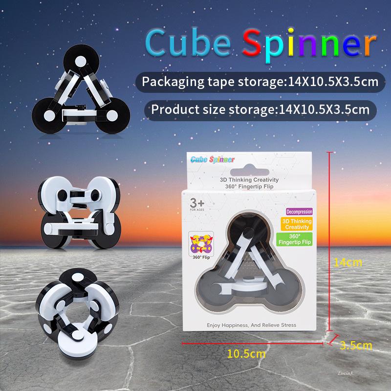 

Вращающийся на 360 градусов кубик Рубика, настольная игрушка для творчества, декомпрессионная переворачивающаяся головоломка, развивающая мышление белый