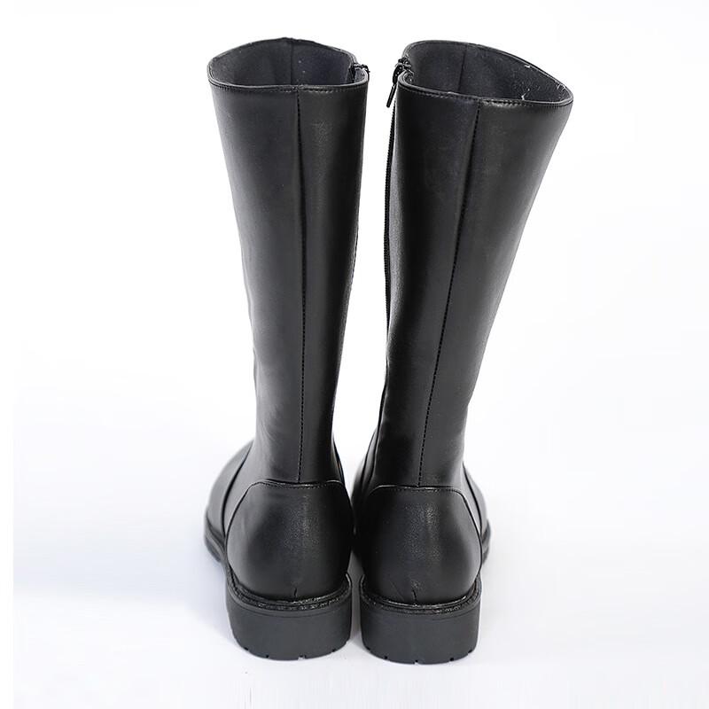 Botas de charol de caña alta unisex para desfile