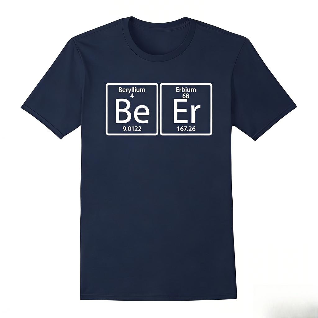 Periodic Table Geek Graphic Tees Element of Beer Nerdy Science TShirt Unisex Style Shirts for Women Men Clothing Streetwear Y2k