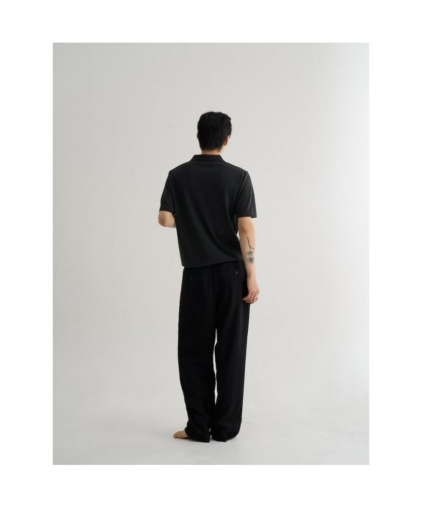 8SECONDS Cotton Blend Collar Neck Short Sleeve Knit Ash