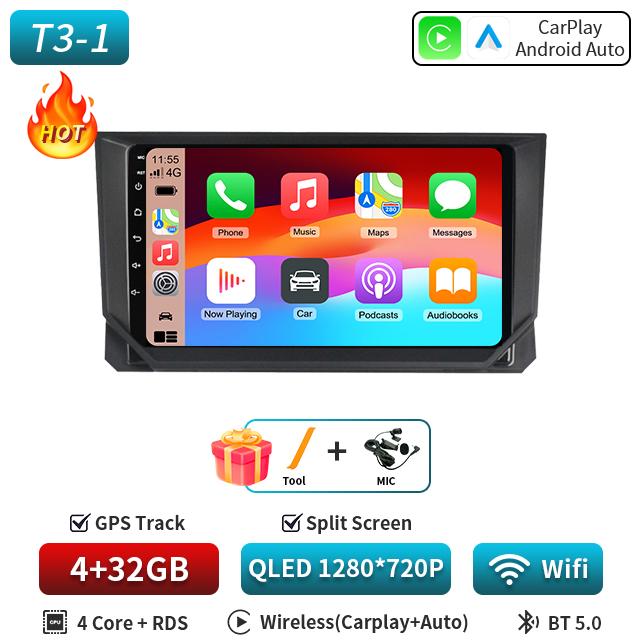 Android 16 Car Radio For SEAT Ibiza 2017 2018 2019 2020 Carplay Navigation GPS Multimedia Player WiFi+5G Stereo Auto Head Unit