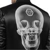 Philipp Plein Skull Printed Satin Bomber Jacket FABC-MRB1997-PTE003N-02