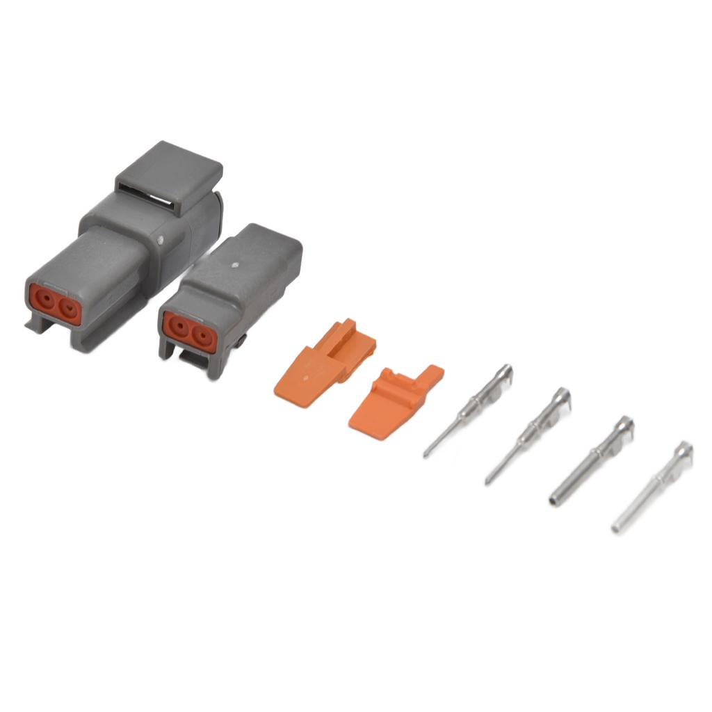 5 Sets Waterproof Connectors 2 Pin Electrical DTM Connector Kits with Terminals Connector Inserts Fo