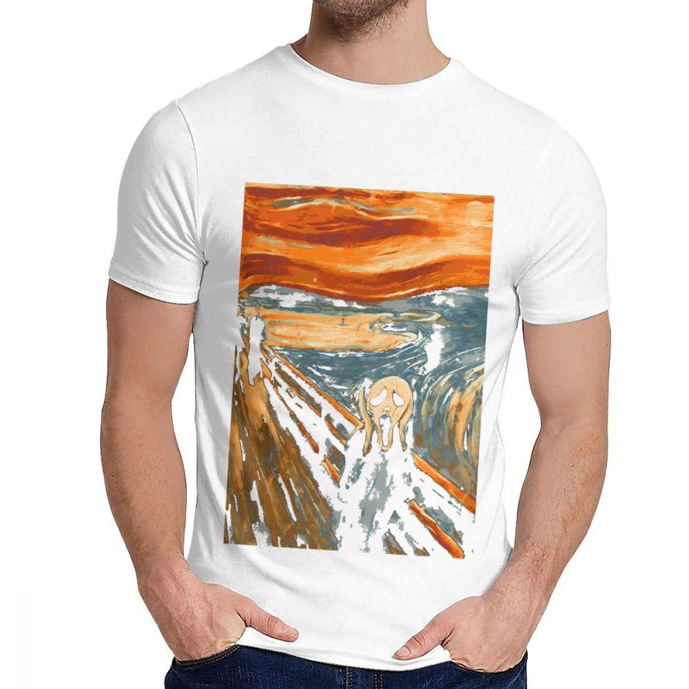 Anime The Scream Tee For Unisex New Custom 100 Pure Cotton Camiseta Fashion Crewneck