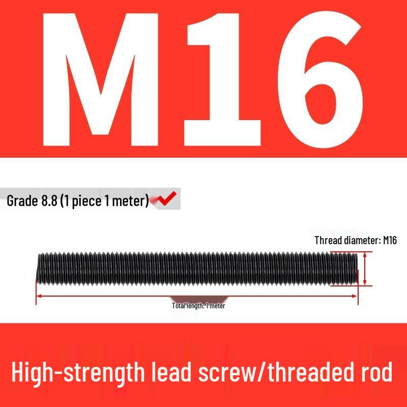 High-Strength Full Thread Screws and Rods: 8.8, 10.9, 12.9 Grade