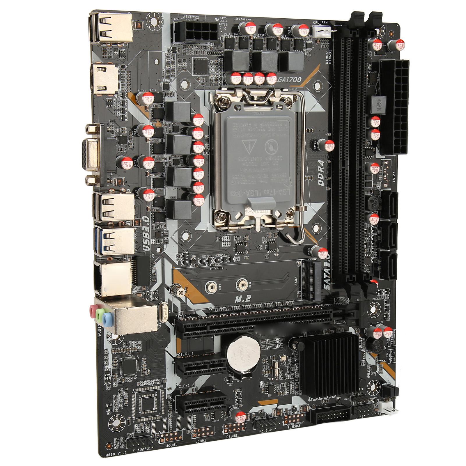 

Desktop Motherboard H610U LGA 1700 Slot Dual Channel DDR4 DIMM VGA HD Output PCIe 3.0 X16 ATX