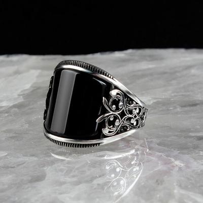 Weiya 2021 Carved Black Retro Punk Men's & Unisex Ring