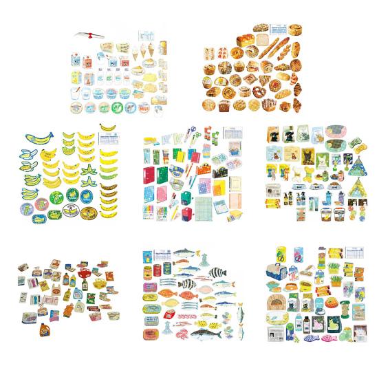 

Миниатюрная транспортная коробка с наклейками Набор наклеек для чипсов Наклейки на стаканчики для мороженого Голографические наклейки на пленку Многоразовые мини-наклейки на картон Подарки для любителей рукоделия 1 Set