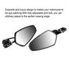 Motorcycle Rrview Mirror, 22mm Aluminum Alloy Rr View Side Mirrors Clr   with   Joint   for GROM MSX125 CB50