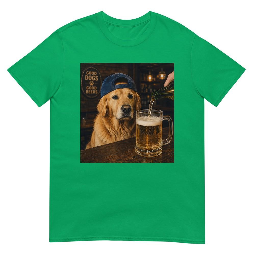 Golden Retriever trinkt Bier Lustiger Hund Bier Humor T-Shirt