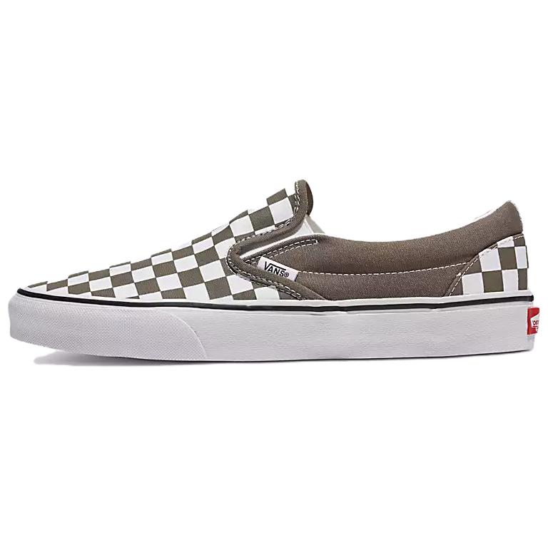 

Vans Classic Slip-On Color Theory Checkerboard — кроссовки унисекс с банджи-шнуром, коричневые VN000BVZ9JC