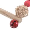 Bird Swing Natural Wood Perch Rattan Ball Parrot Cage Decor Cockatiels Parakeets Balance Hanging Play Stand