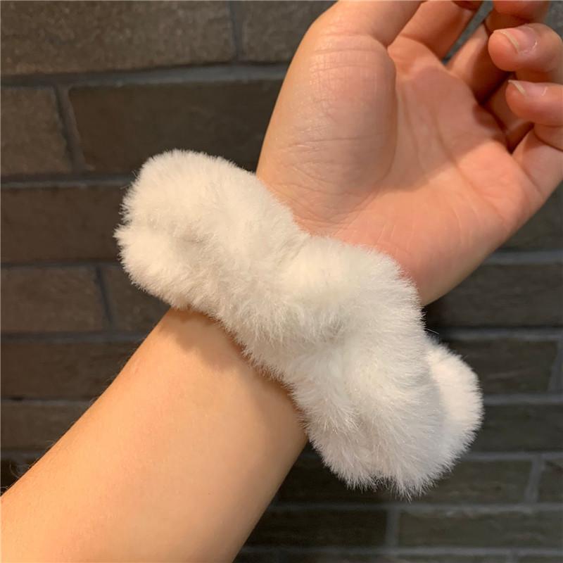 Women Hair Scrunchies Velvet Solid Color Hair Band for Girls Ponytail Holder Rubber Bands Hair Ties Hair Accessories