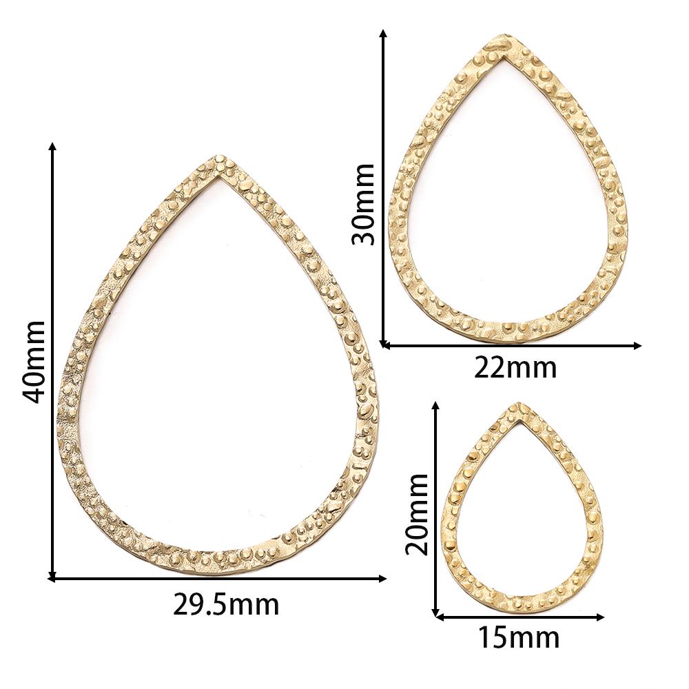 6pcs Gold Color Stainless Steel Geometric Bezel Frame Charms Pendants for DIY Earring Necklace Jewelry Making Findings Supplies