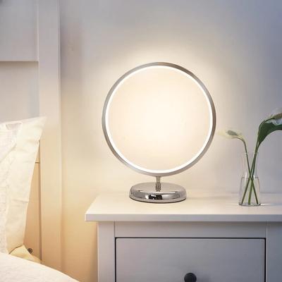 Decorative Table Lamp Circle Ring Minimalist Living Room Bedroom Study Table Nordic Simple Night Light Decor Round Led Desk Lamp