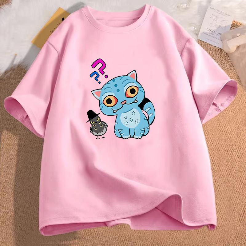 Kpop Demon Hunter Women T-Shirt Fashion Tiger Print Graphic T Shirt for Female Clothing Casual O Neck Tees Aesthetic Tops S