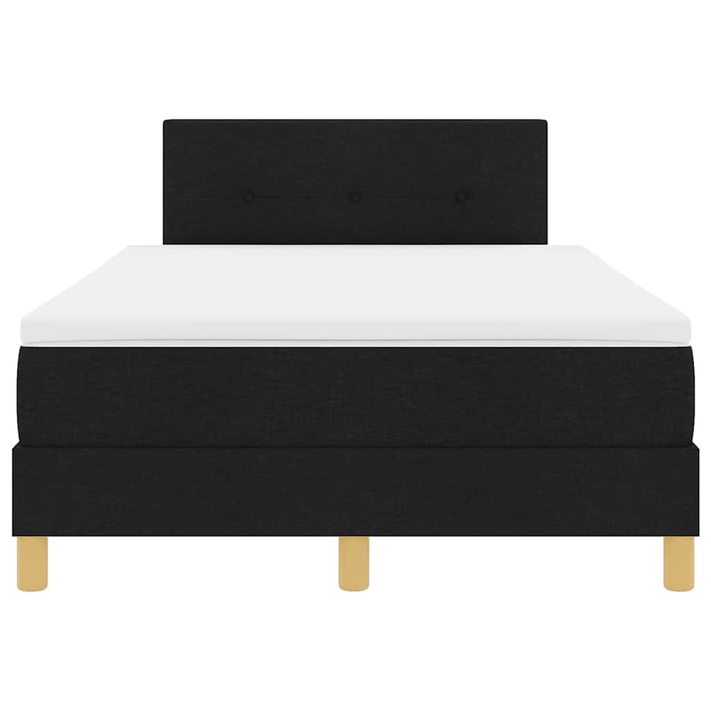 Box Spring Bed with Pillow Black 120 x 190 cm Fabric