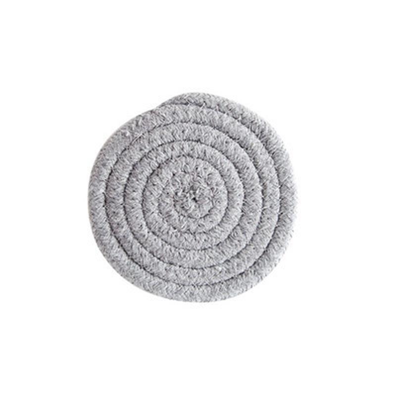 Placemat Pad Coasters Kitchen Table Mats Cotton Linen Knitting Bowl Mats Padding Mat Insulation Pad