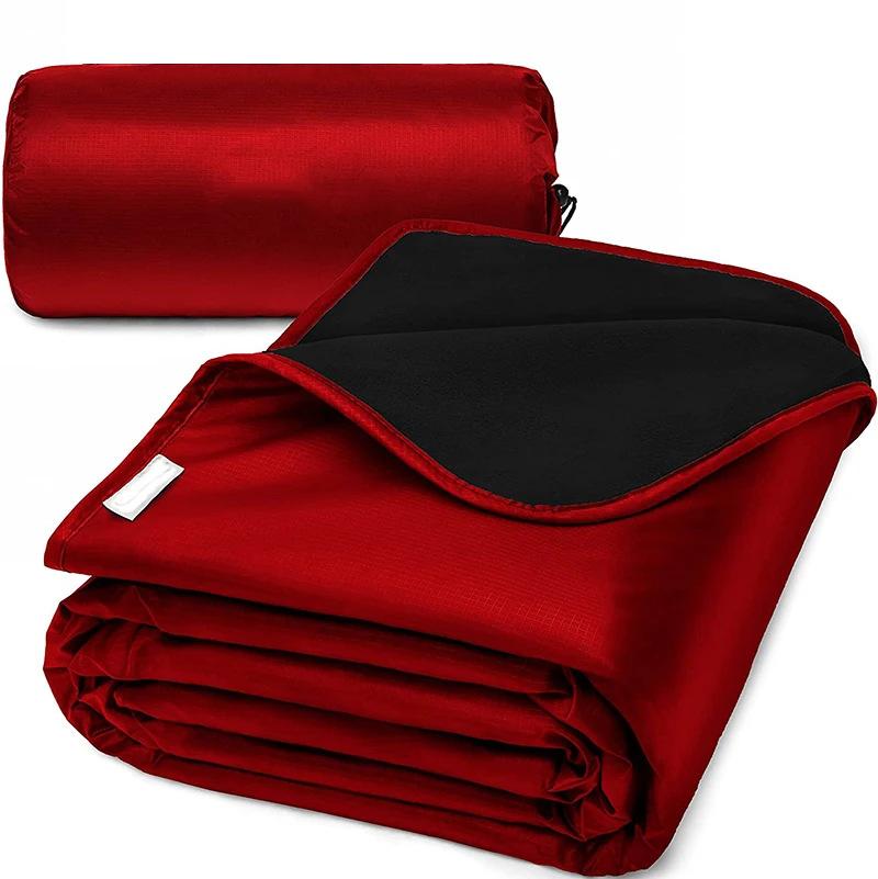 Accesorii de exterior Agitator Pătură de camping din poliester Covoraș de picnic portabil, impermeabil, îngroșat, rezistent la umiditate, lavabil la mașină, negru