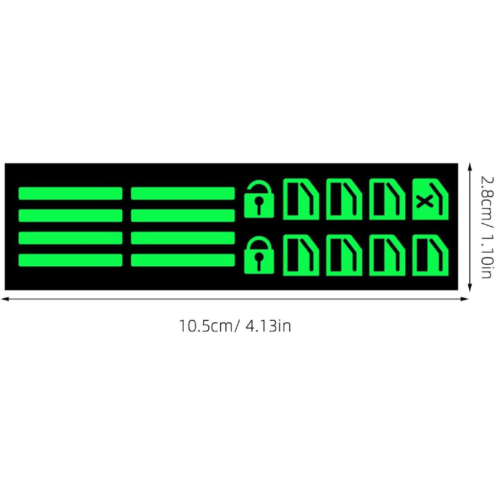

Car Button Stickers Glow Fluorescent Adhesive Decals for Auto Window and Dashboard Buttons Easy Install Night Safety Car Interior Accessories
