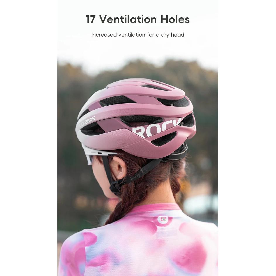 ROCKBROS Bicycle Helmet Men Women MTB Road Safety Integrally-molded Ultralight Helmet Breathable Ajustable Bike Cycling Helmet