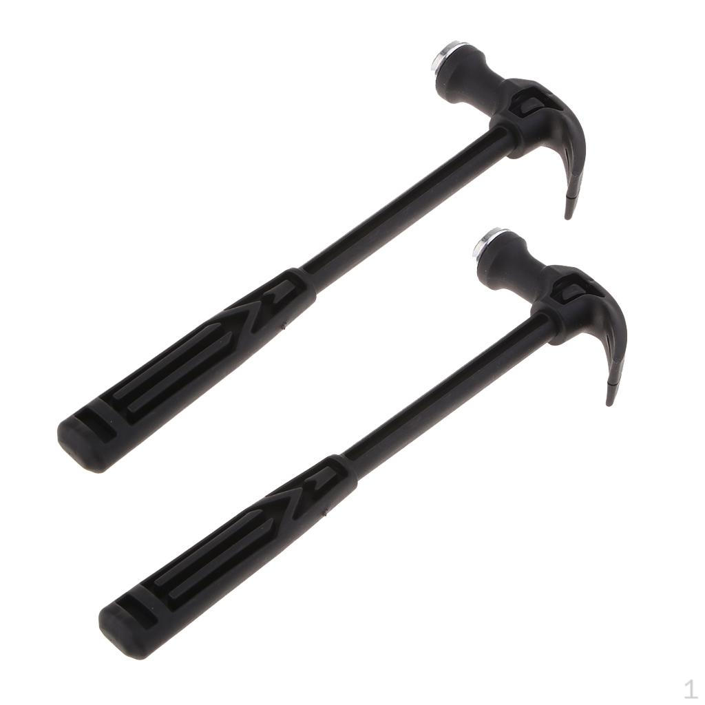 2 Pieces Plastic Handle Claw Hammer Lightweight For Woodworking