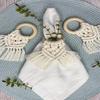 Boho  Napkin Rings with Wooden Ring, Handmade Woven Fringe Napkin Holders for Rustic Wedding, Party & Farmhouse Table Decor