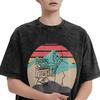 T-shirt Lavé Oversize Opérateur Radio Amateur Radio Amateur T-shirts en Coton Tee Shirt Hippie pour Hommes Été Y2K Rétro Hauts Décontractés