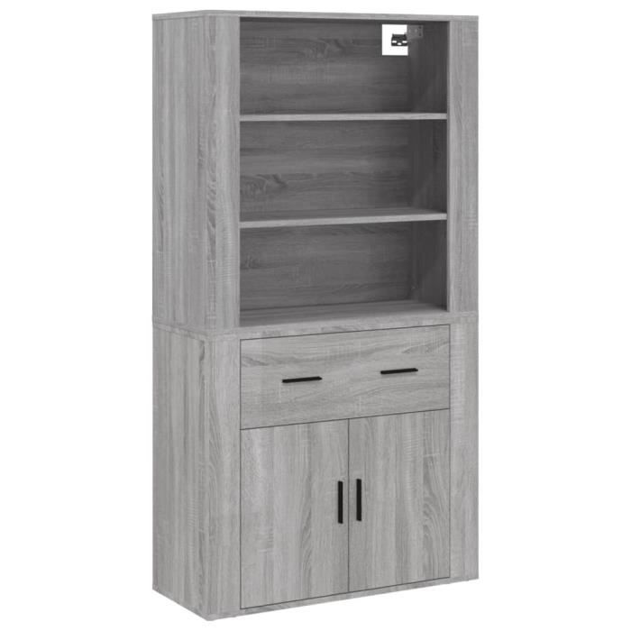 VidaXL Highboard Sonoma Grey Engineered Wood 3185381