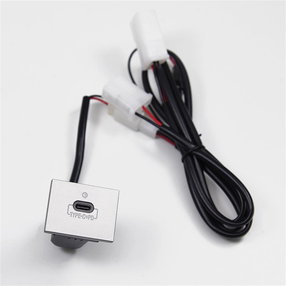 USB-C PD Port Car Charger Socket Charging Power Adapter Fit For Ford Focus MK2 0