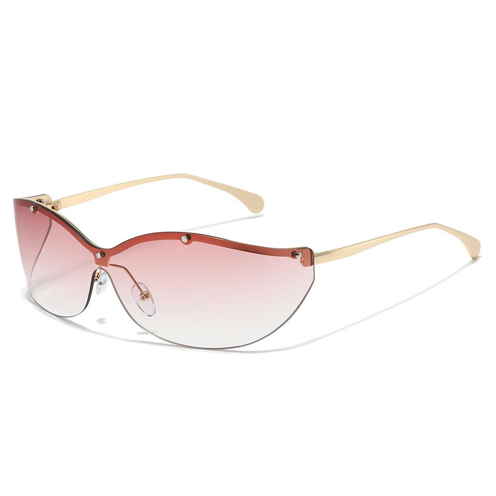 New fashion frameless YK Spice Girls personalized sunglasses European and American ins Internet celebrity sunscreen sunglasses sunglasses